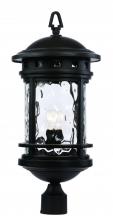  40374 BK - Boardwalk Collection 1-Light, Ring Top Lantern Head with Water Glass